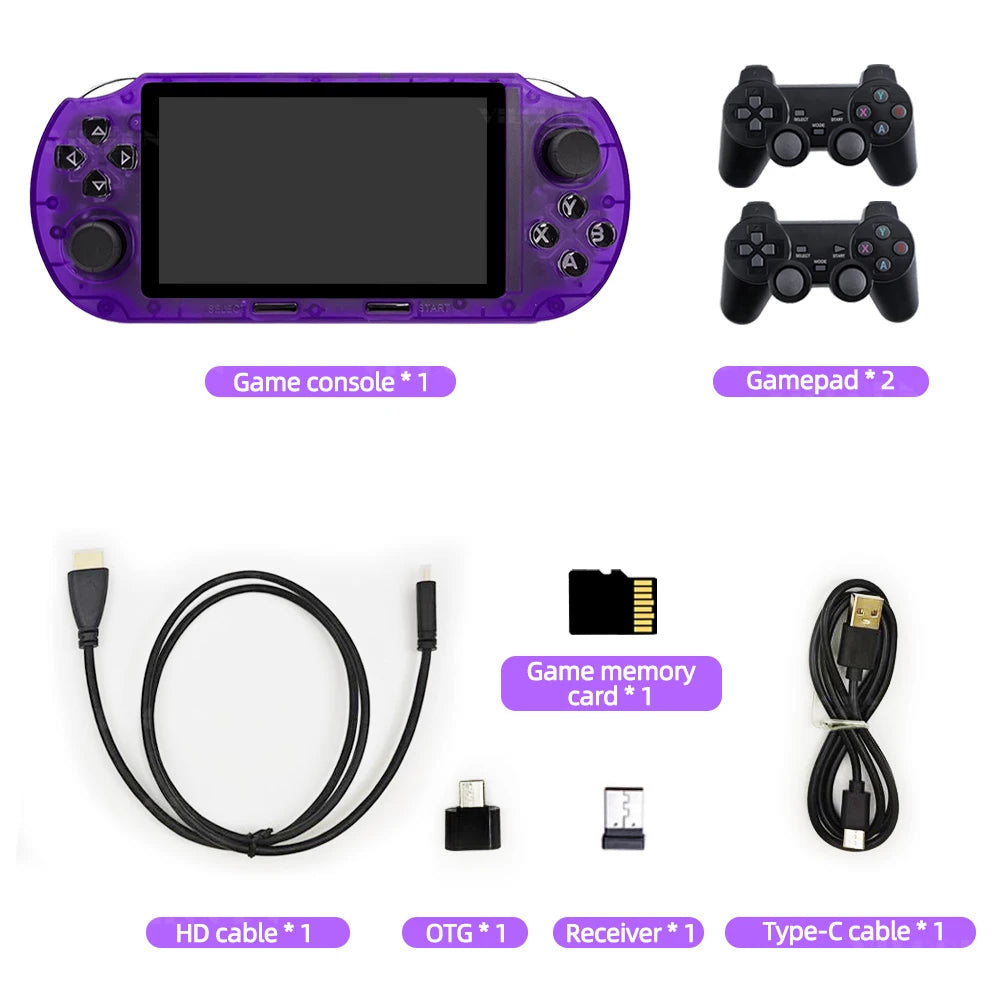 VILCORN SF3000 HD Handheld Game Console for PS1 GBA SNES MAME Retro Emulator 4.5 inch FHD Portable Gaming Machine Christmas Gift