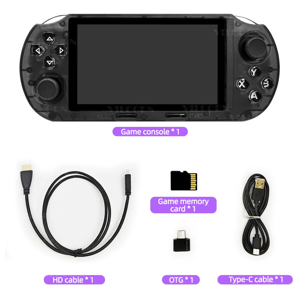 SF3000HD Retro Handheld Game Console 4.5 inch Pocket Video Game Player [with HD Cable] Support TV Output Arcade Game Console