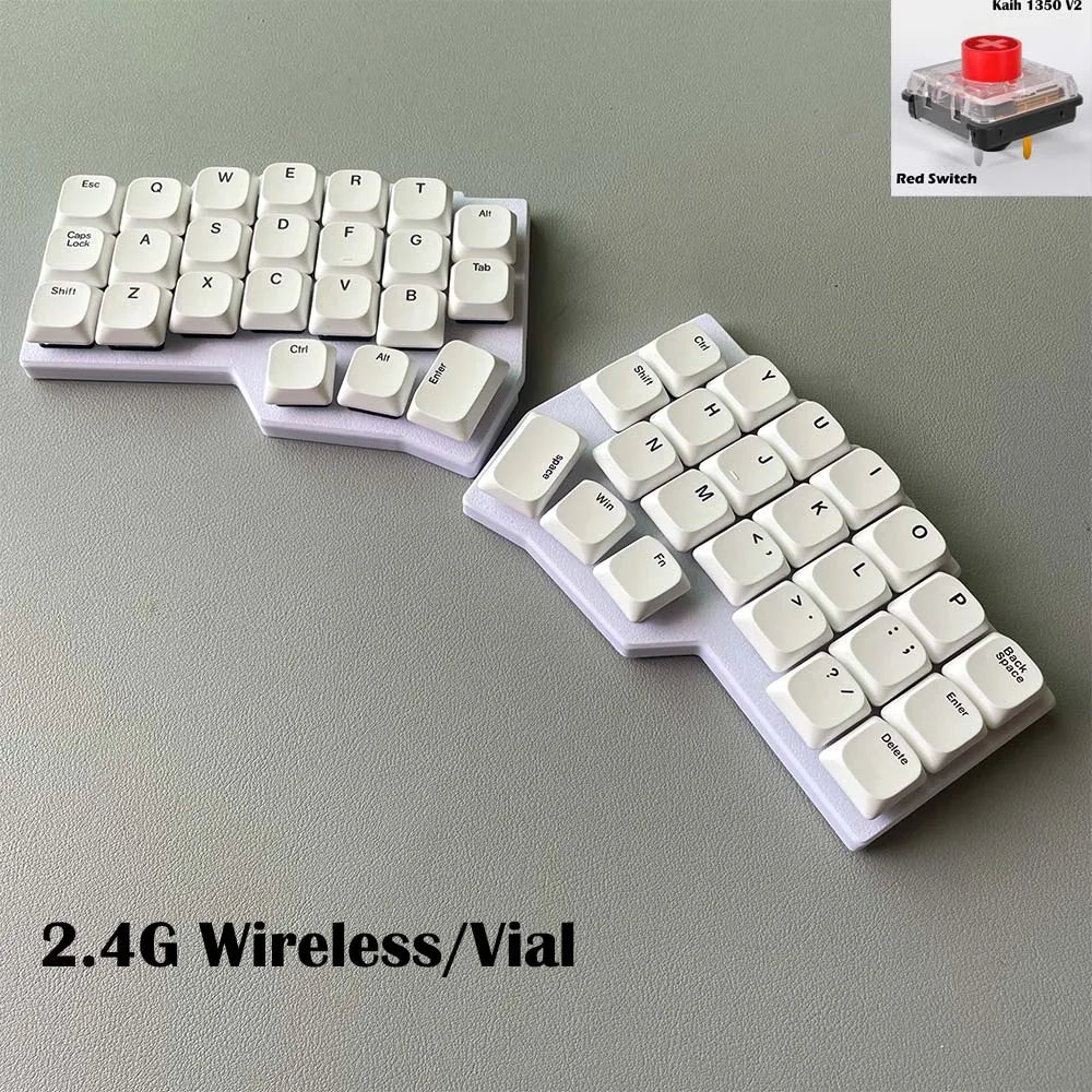 CHOC CORNE V4.1 Low Profile Ultrathin Split Mechanical Keyboard Hot-swap Kaih V1/V2 Switch 2.4G Wireless VIAL Programmable