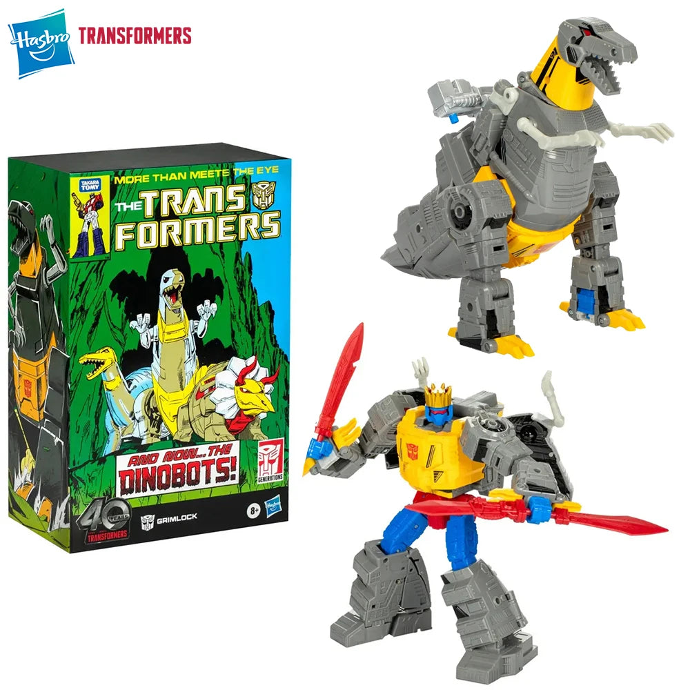 [In-Stock] Hasbro Transformers Generations Comic Edition Grimlock 20cm Exclusive 40th Anniversary Action Model Figure Toy Gifts