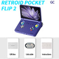 2025 Retroid Pocket Flip2 Retro Handheld Game Console Android13 5.5 Inch AMOLED Touch Screen Video Player Wifi Bluetooth PSP PS2