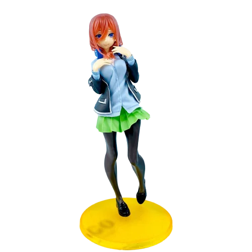 Anime-Figur Nino, 20 cm, schwarze Jacke, College-Uniform, The Quintessential Quintuplets, stehendes Modell, Puppen, Spielzeug, Geschenk, PVC-Material