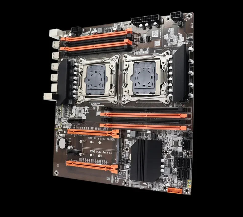 MOUGOl X99 Dual CPU Gaming Motherboard Set lntel Xeon E5 2680 V4&DDR4 64GB (4*16GB) LGA2011-3 M.2 NVME for Server Computer Host
