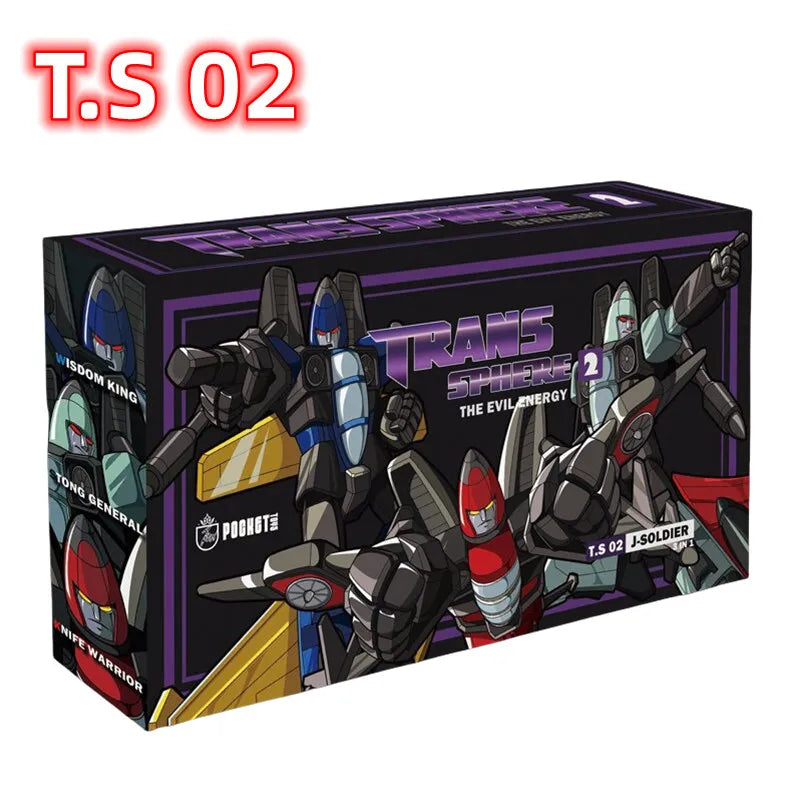 3Pcs/Box Transformation robot toy G1 cartoon Flight team Starscream Skywarp Thundercracker figure model small scale aircraft