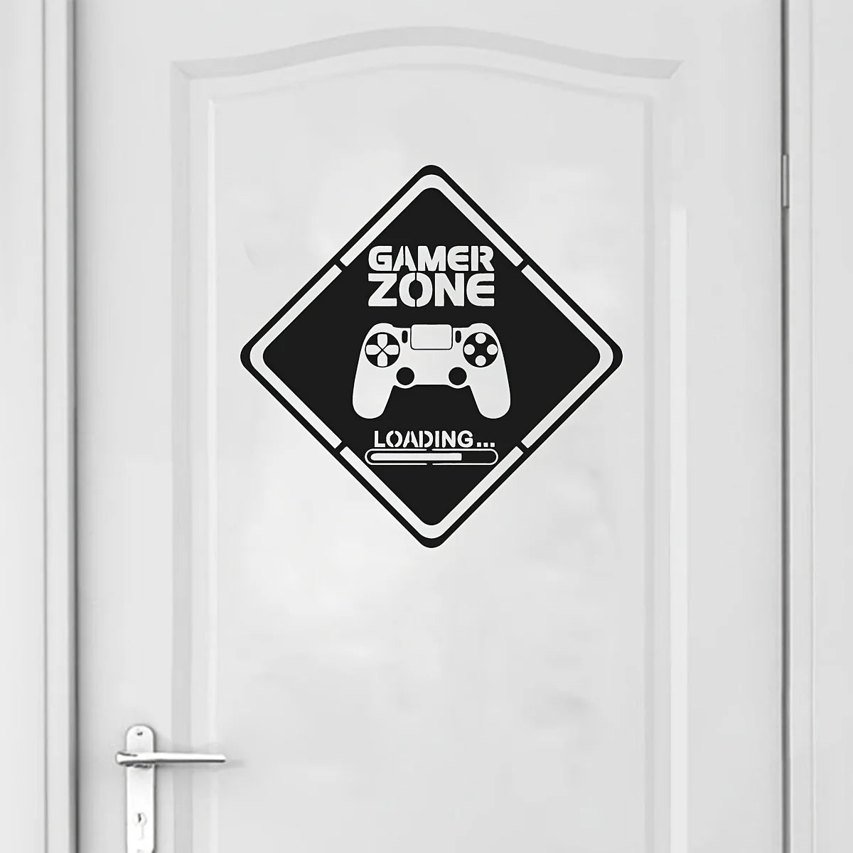 1pc Gamer Zone Door Decal Wall Vinyl Sticker, Controller Video Game Art Decals, For Living Room, Bedroom, Home Decoration