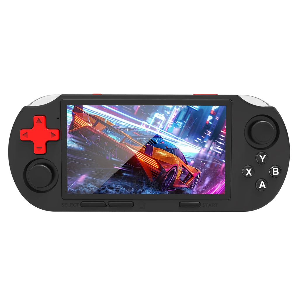 GAMINJA ANS16 Open Source Handheld Game 4.5 Inch IPS Screen RGB Lighting Portable Retro Video Game Console 64GB For PS1/GBA/SFC