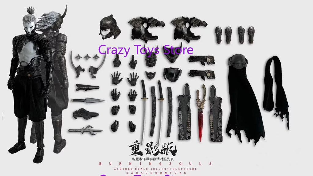 In Stock DARKCROWN TOYS BURNINGSOULS Action Model Toy 6-inch Scale Collectible Figure Samurai Collection Gift Gift