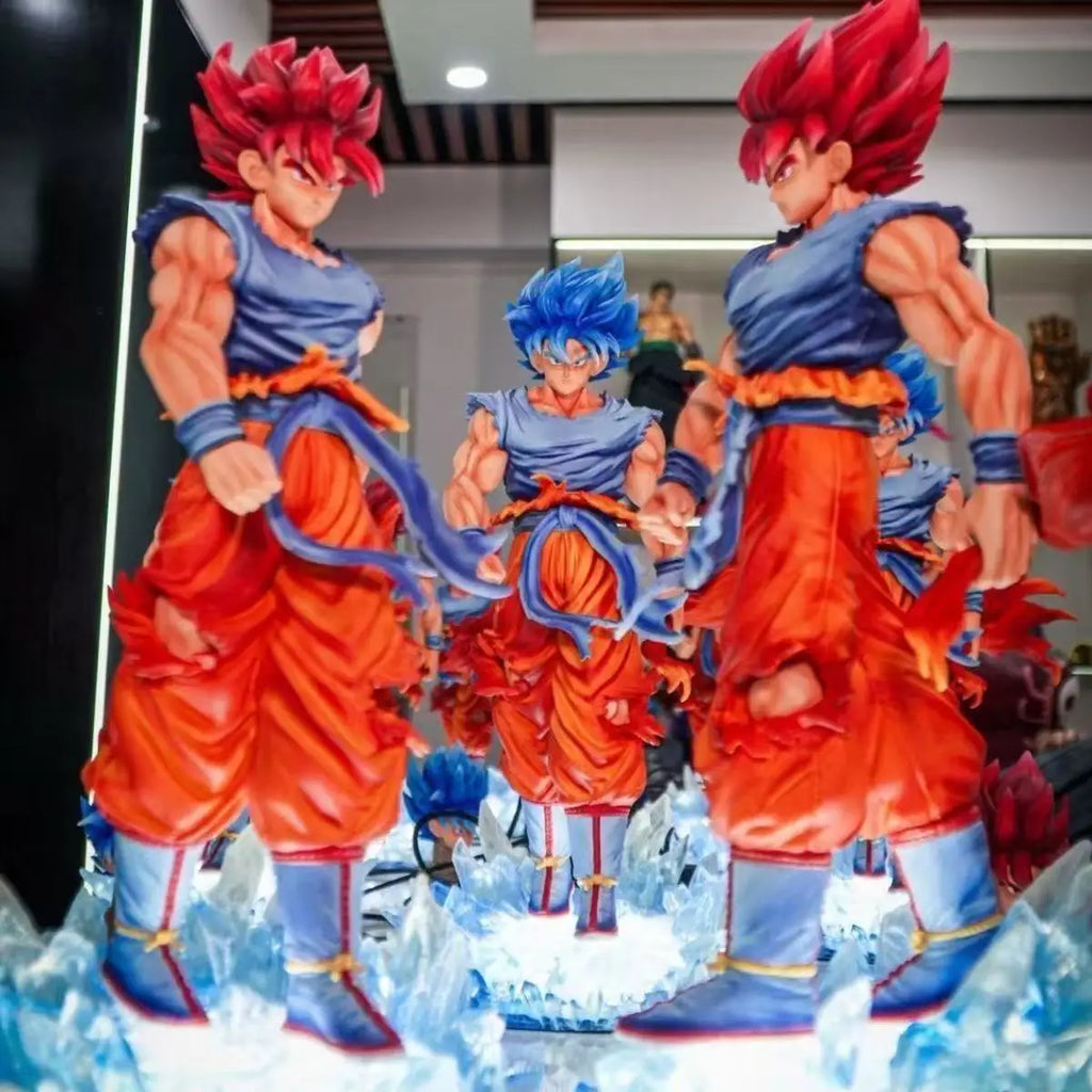 Jt Statue Dragon Ball Z Son Goku Figur Goku Blau Jt Led Base Super Saiyajin Actionfiguren Sammlung Modell Spielzeug Geschenk