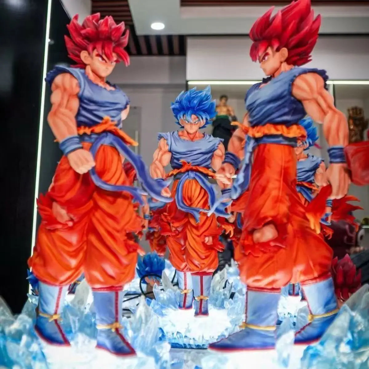 Jt Statue Dragon Ball Z Son Goku Figur Goku Blau Jt Led Base Super Saiyajin Actionfiguren Sammlung Modell Spielzeug Geschenk
