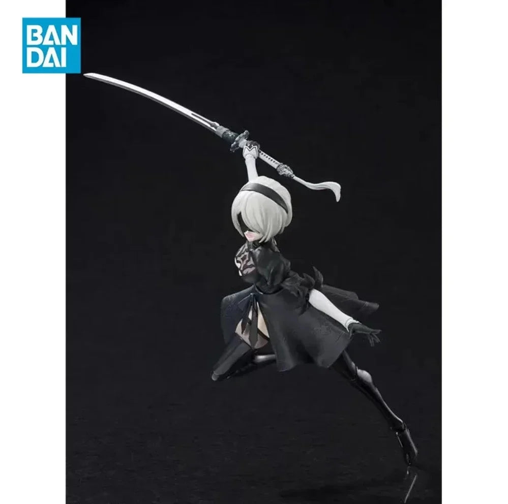 100% Original Bandai SH Figuarts NIER AUTOMATA 2B SHF Figure Model Collection Toy Gift