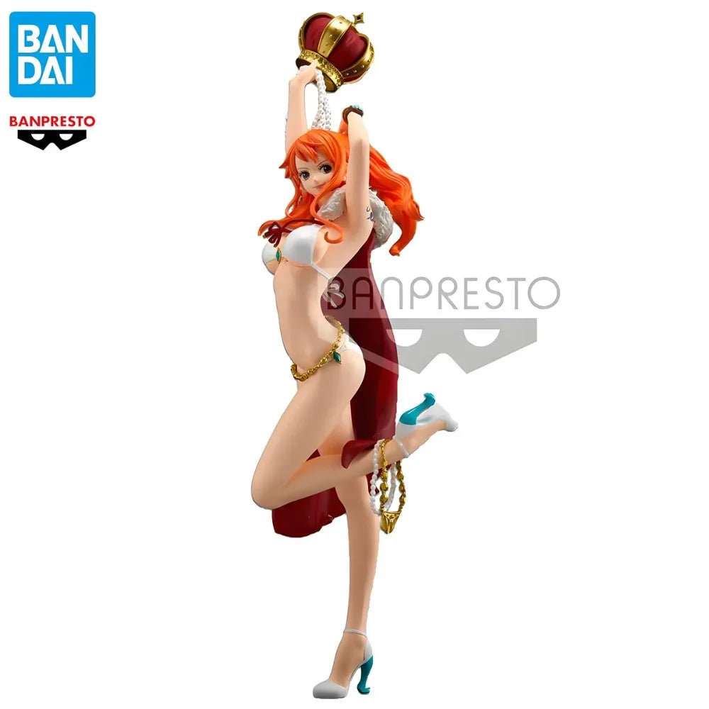 In Stock BANDAI Original Banpresto GLITTER GLAMOURS SPLASH STYLE ONE PIECE Nami Action Figures Model desktop Ornament Toys Gifts