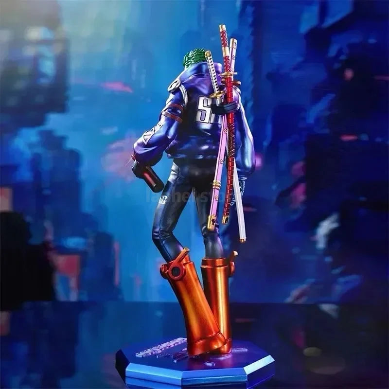 Anime One Piece Figuren Roronoa Zoro Action Figur Cyberpunk Zoro Figur PVC Modell Puppe Sammler Dekoration Spielzeug Geschenke