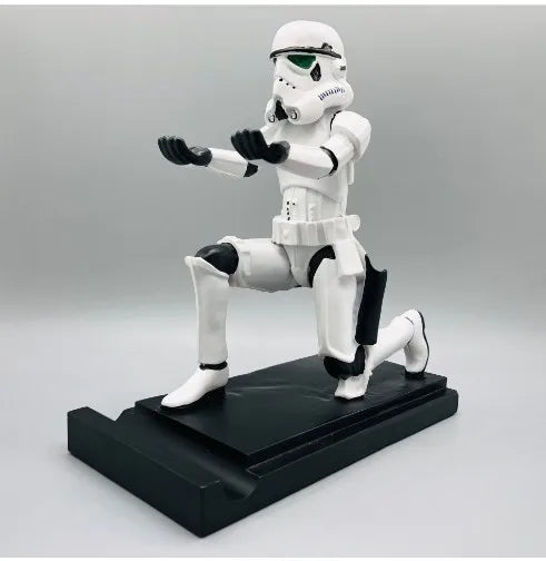 In Stock Avengers Green Armor Soldier Spartan Warrior Sergeant Anime Figure Mobile Phone Holder PVC Model Doll Toy Gifts