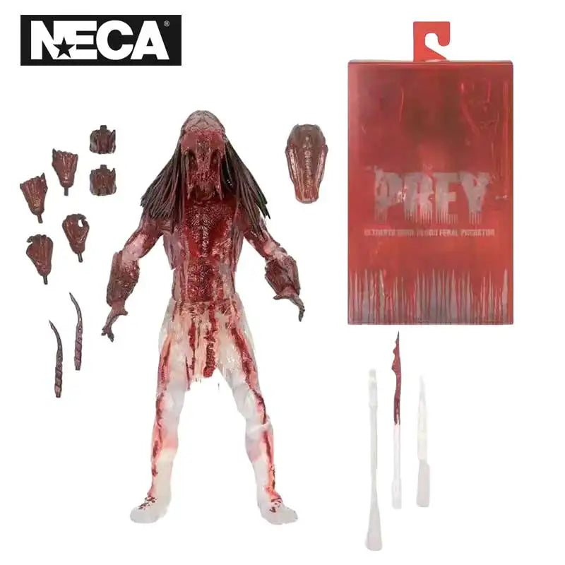 NECA 51727 Toys Prey Action Figure Ultimate Feral Bear Blood Predator 18 cm Original Anime Doll Collection Model Gift