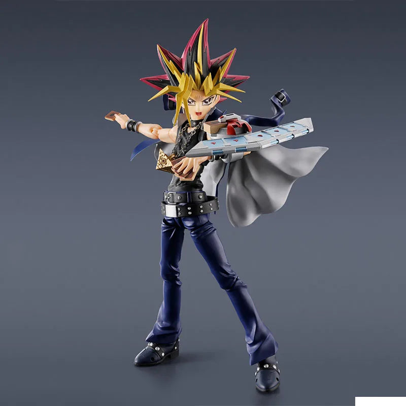 In Stock Genuine Bandai Yu Gi Oh  Duel Monsters Model Kit SHF Yami Yugi Anime Action Figure Collection Finished Model Toys Gifts