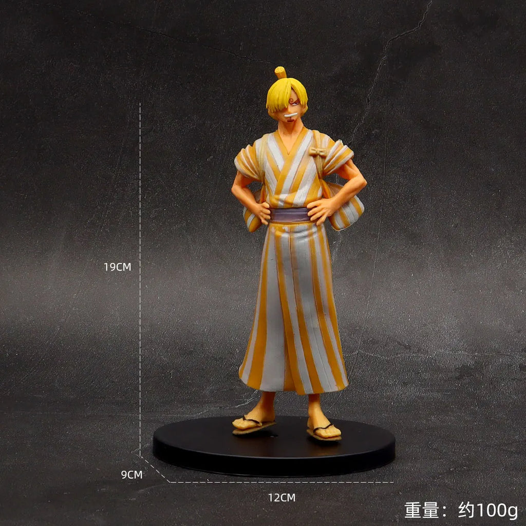 18 см One Piece Аниме Фигурка Pirate Warriors Monkey D Ruffy Roronoa Zoro Sanji Lysop Екшън фигурки Модел украшение