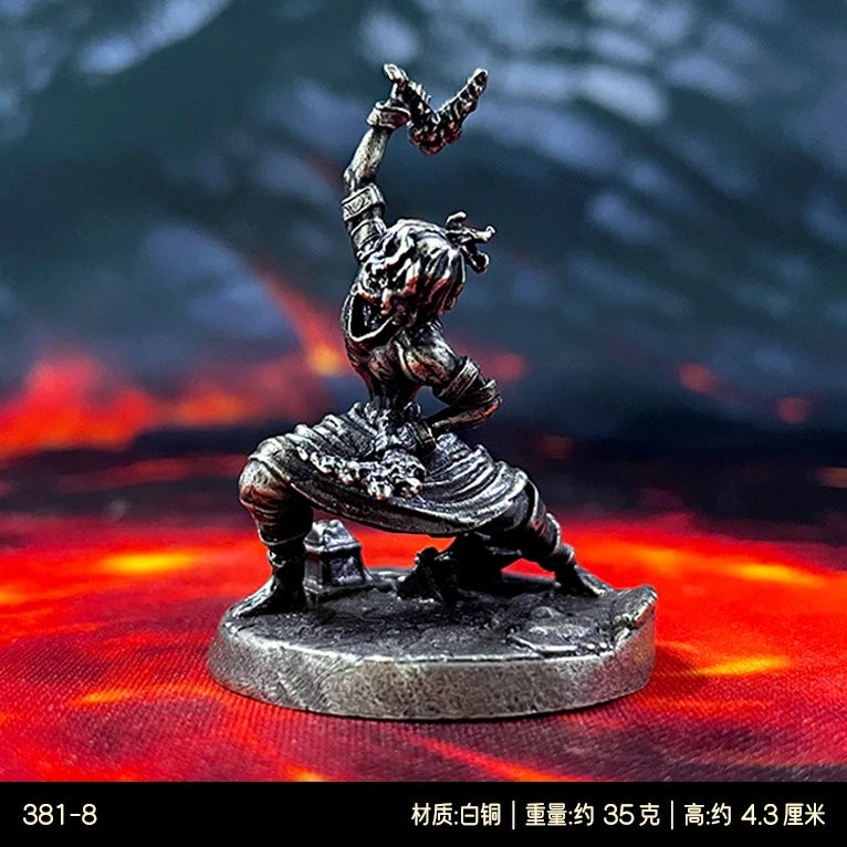 1pc Anime Slayer Gk Soldier Models Copper Vintage Style Miniatures Ornament for Decoration Collection Crafts