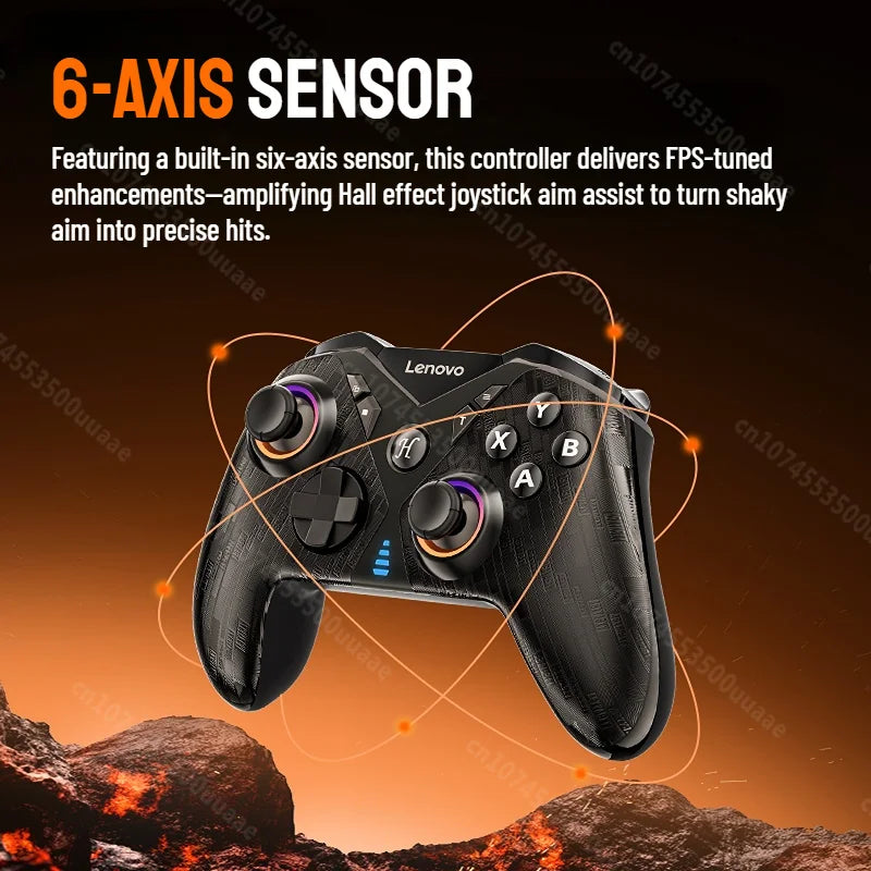Lenovo S05 Gaming Controller RGB Wireless Gamepad Hall Effect Joystick Trigger For Switch/2/OLED/Lite PC iPhone Android Phones