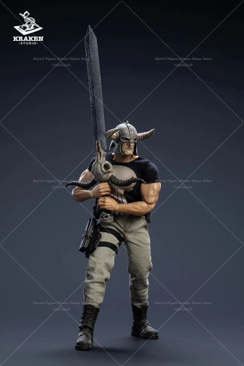 1/12 Scale Ancient Hammers Axes Swords And Modern Guns Urban Crime Punisher 6-inch Full Set Action Figure Soldier Kraken Studio