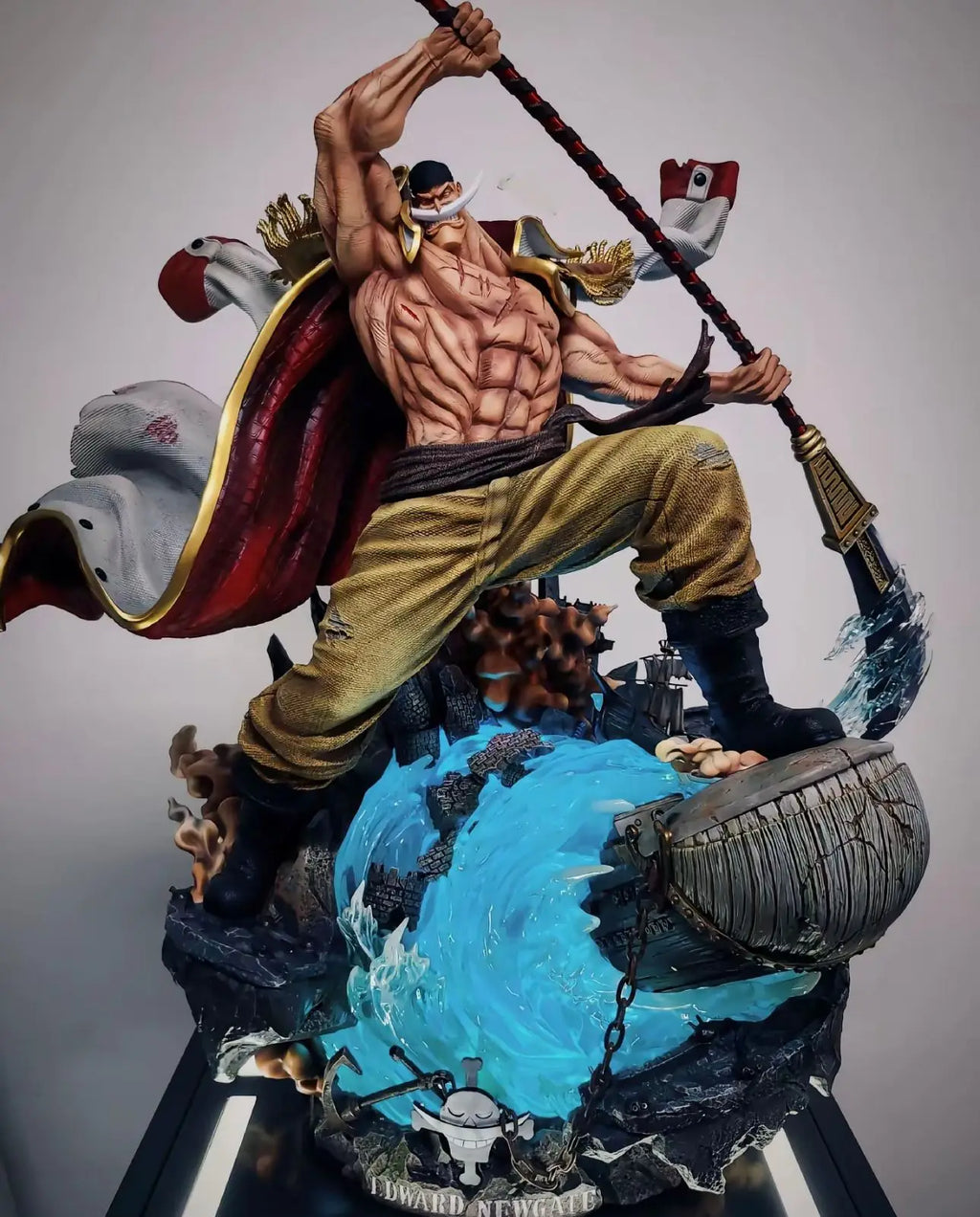 One Piece 41cm Anime Figure Edward Newgate Pvc Decisive Battle on Top Collection Desktop Ornament Decoration Children Gift Toys