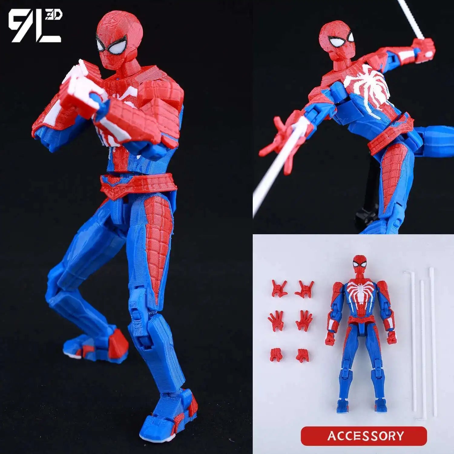 Фигурки на Venom Spider-Man Lucky13 Dummy13 - 3D принтиран манекен T13 с многочленен механизъм за промяна на формата, аниме, колекционерски играчки