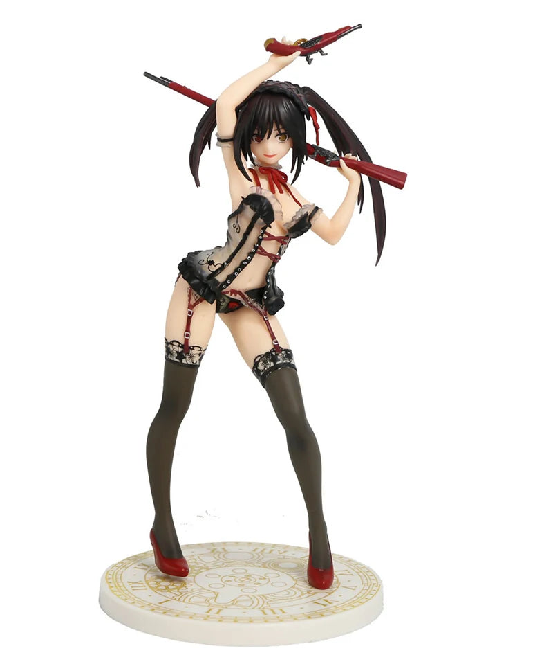 24cm KDcolle Date A Bullet Kurumi Tokisaki Anime Figure Date A Live Yatogami Tohka Bunny Girl Action Figure Adult Model Doll Toy