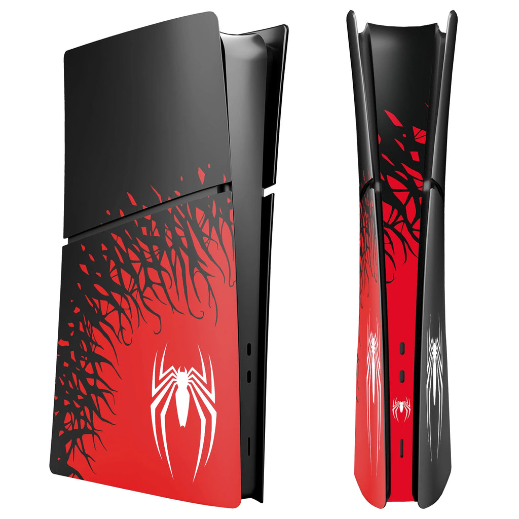Premium ABS Replacement Shell Accessories for PS5 Slim Protective Cover Hard Faceplate Fit for Playstation 5 Slim Spider Version
