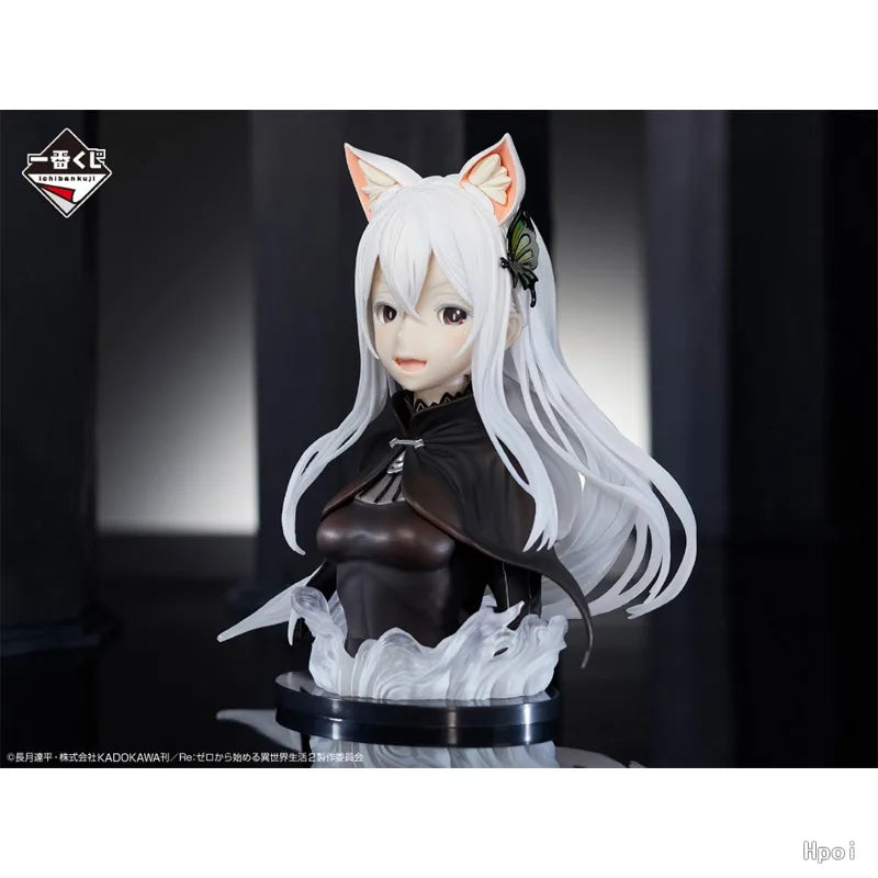 BANDAI 100% Original:Anime Re:Zero Echidna half-length photo or Bust 23cm PVC Action Anime Figure Model Toys Figure Doll Gift
