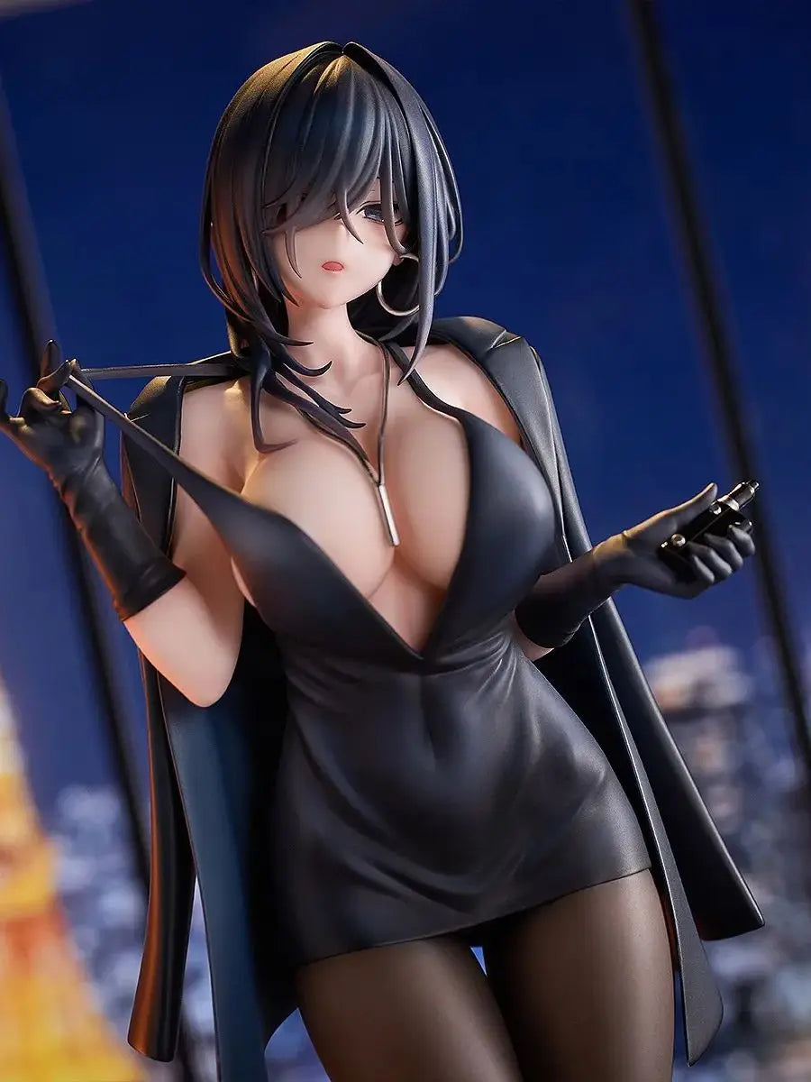 Judai 28cm Original  HanaBee Yokoyama Ishimi Kuroi One Piece Black Dress PVC Action Figure Model Toys