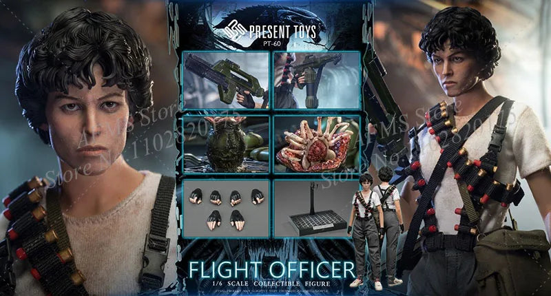 PRESENT TOYS PT-sp60 1/6 Scale Collectible Figure Alien Army Lieutenant Flight Officer Ellen Ripley 12Inch Action Figure Soldier