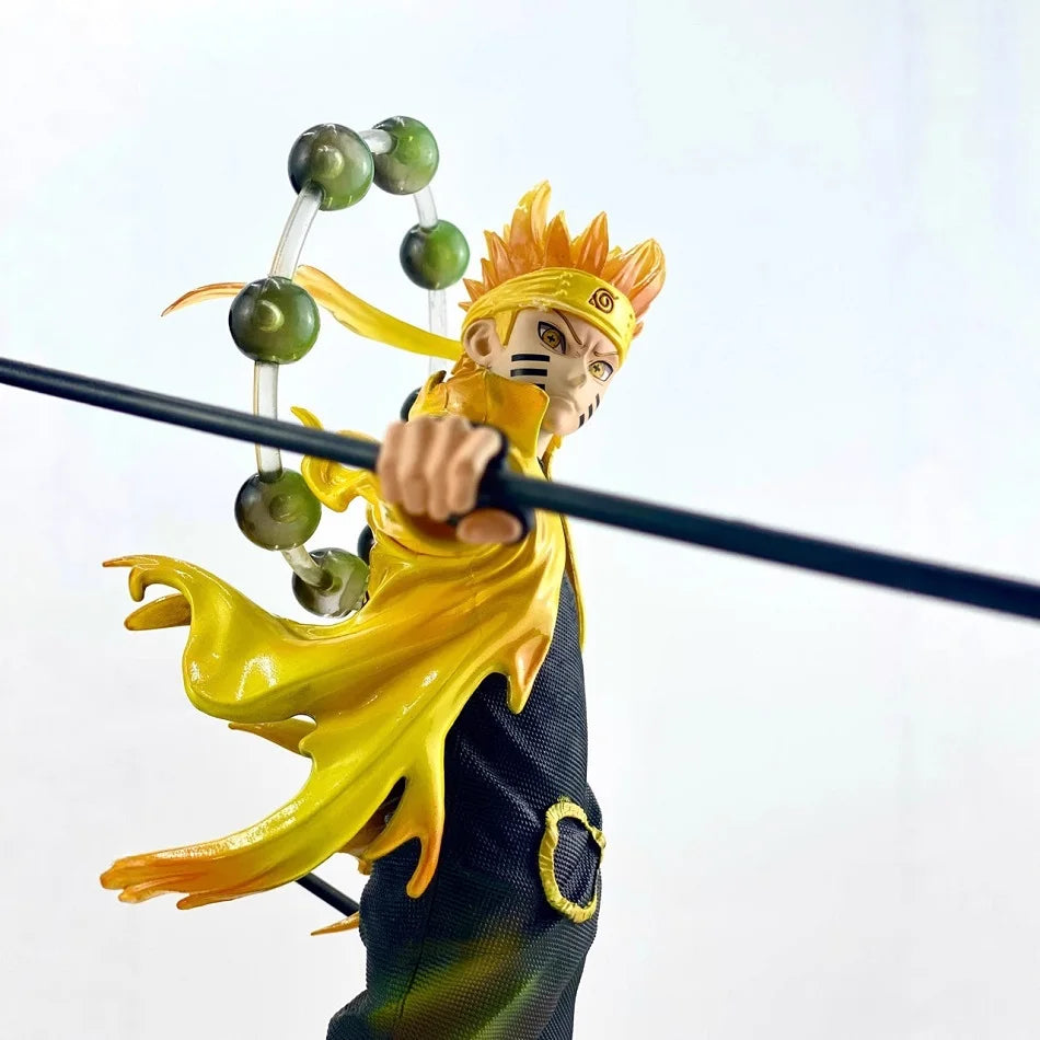 37cm Naruto Anime Figure Rikudousennin Mode‌ Uzumaki Naruto Uchiha Sasuke Action GK Figures PVC Statue Cartoon Model Toy Gifts
