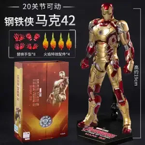 Marvel MK38MK33MK35 Iron Man Moveable Model Toy Non-Luminous Collectible Figure Birthday Gift For Boys Action Figure Collectible