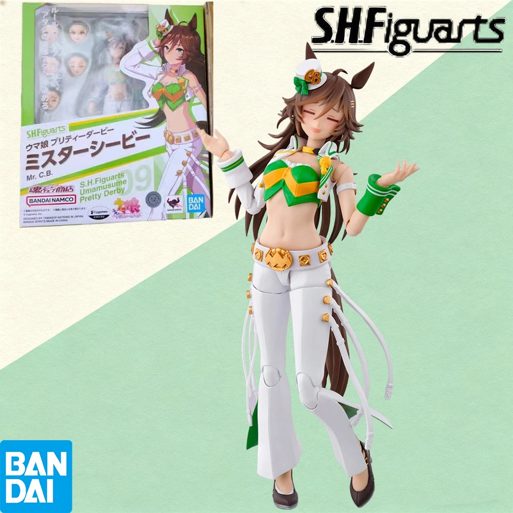 100% Authentic In Stock Bandai S.H.Figuarts Uma Musume: Pretty Derby Representative Chimei & Tokai Teio Collectible Model toy