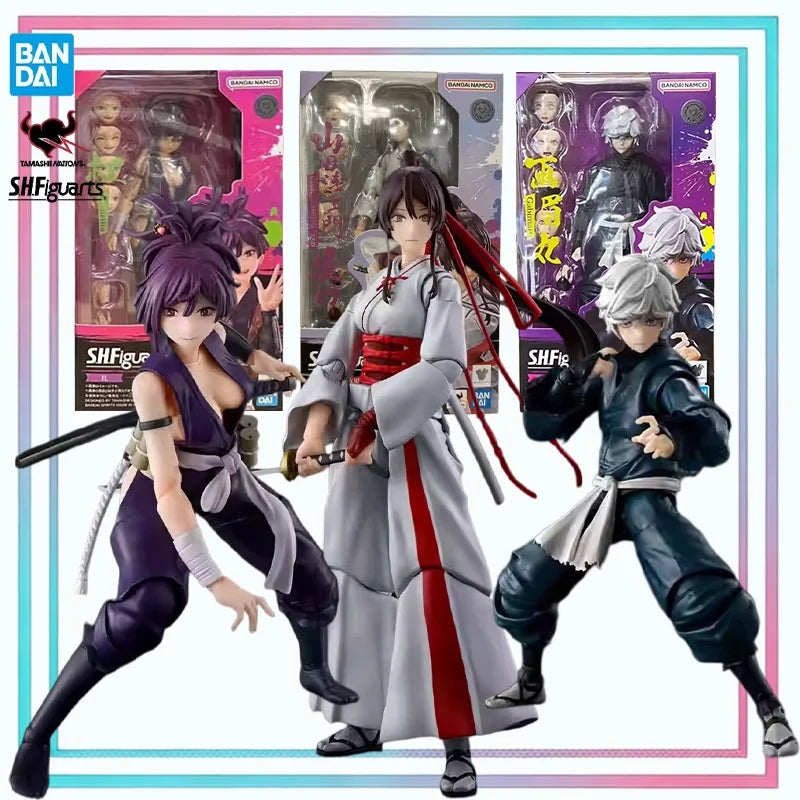 Bandai Original SHF Hell's Paradise Gabimaru The Hollow Sagiri Yamada Asaemon Yuzuriha Anime Action Figure Model Toy Boys Gift