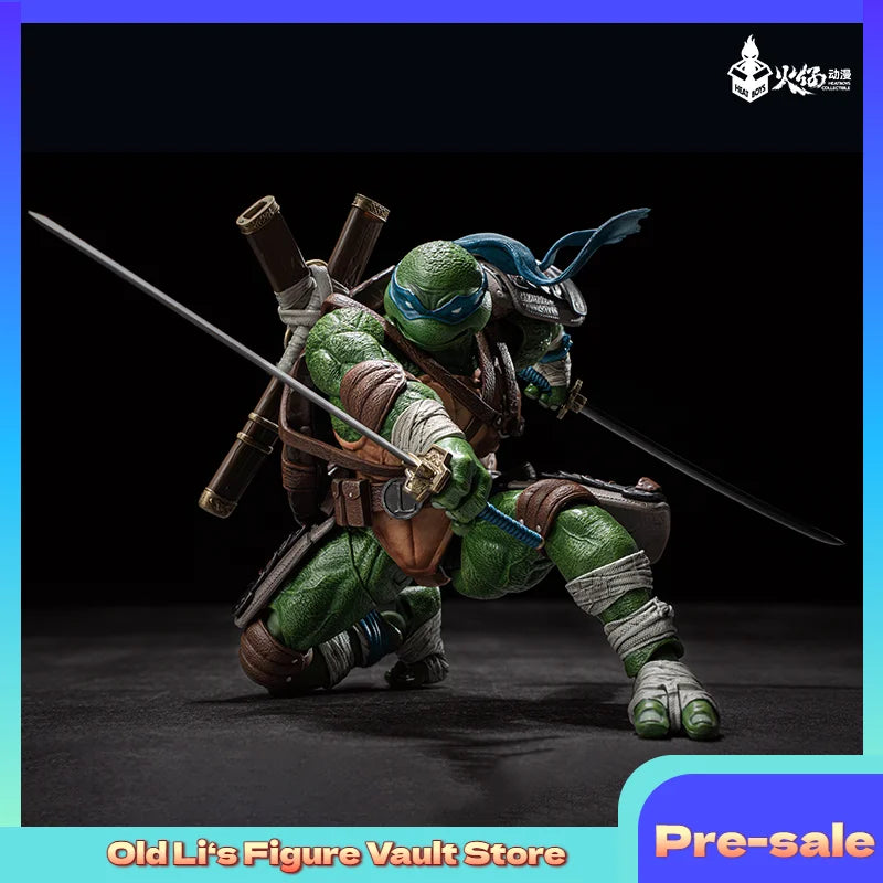 HEATBOYS Huo Zai Anime Ninja Turtles Leonardo Deluxe Edition Standard Edition Animation Character Model Action Figure Toy Gift