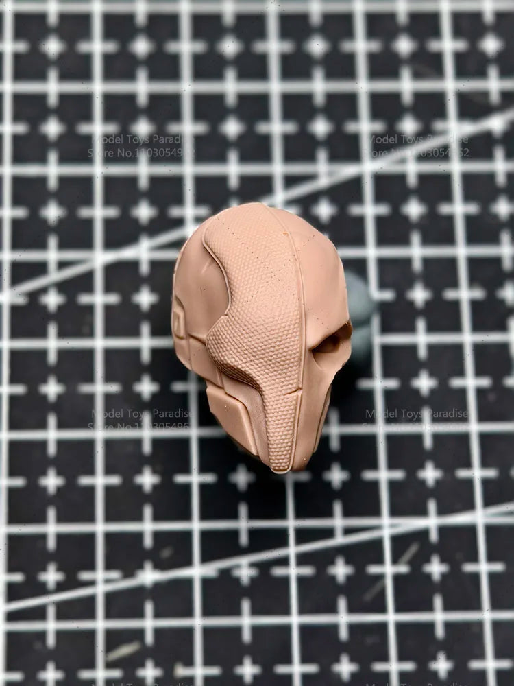 Unbemalter DIY 1/12 Men Soldier Anime Deathstroke White Model Head Antihero Wilson Head Sculpt passend für 6-Zoll-Actionfigurenkörper