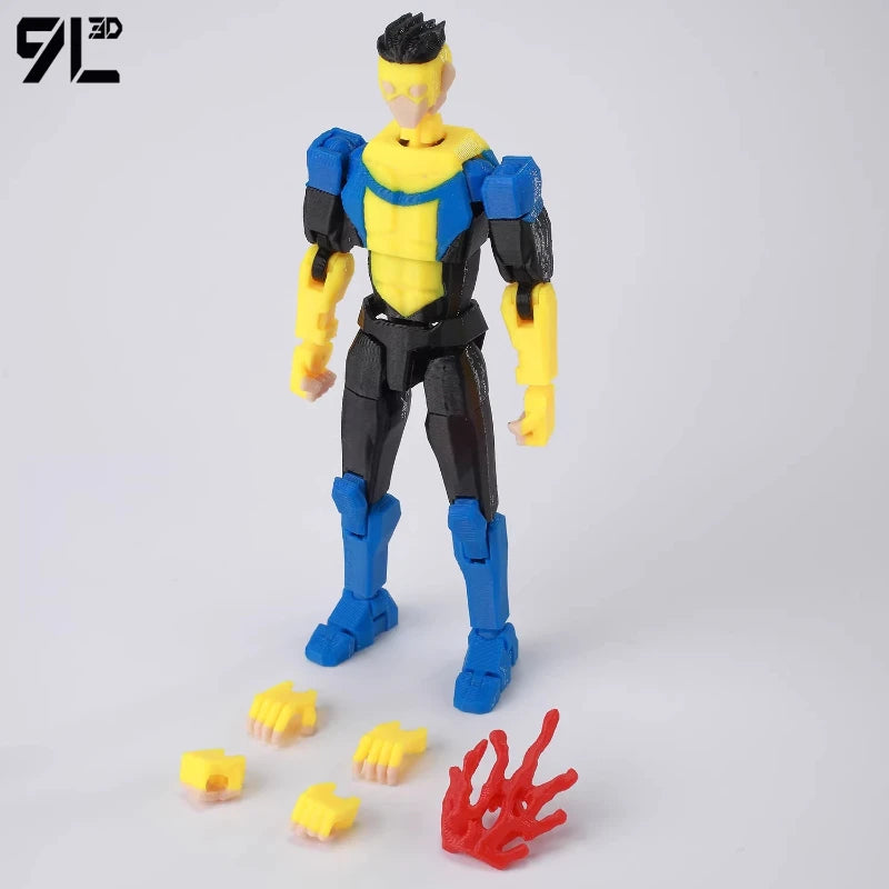 9L 3D Invincible Omni Man Titan Action Figure - Multi-Jointed Articulated Collectible Toy for US Comic Fans Display