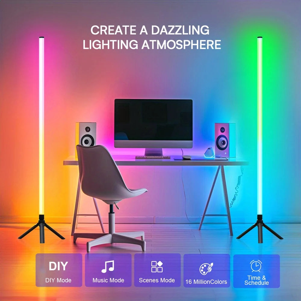 360° Smart RGB Corner Lamp: App/Remote Control, Music Sync, Easy Install for Living, Bedroom, Gaming Rooms
