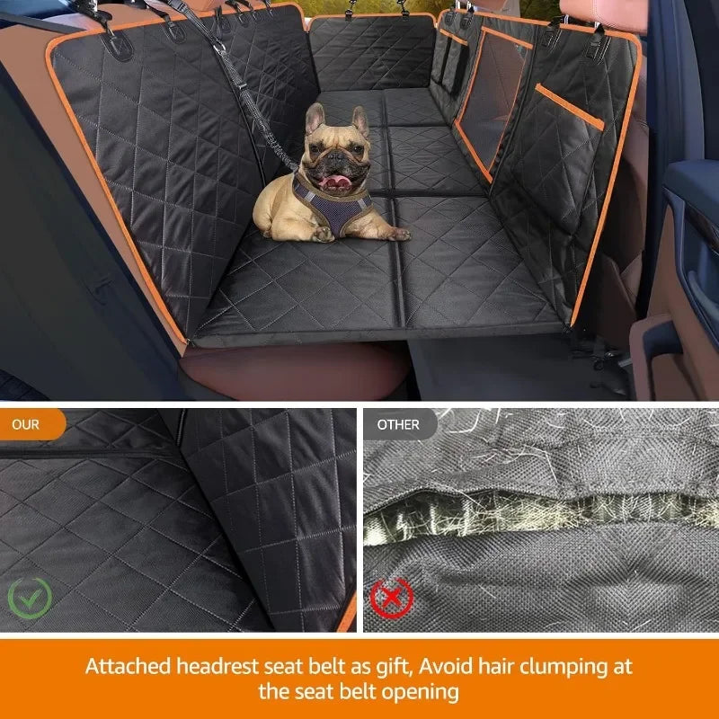 Hard Bottom Dog Seat Cover,Dog Back Seat Extender Durable Stable Comfortable Dog Car Hammock Bed for Car Road Trip