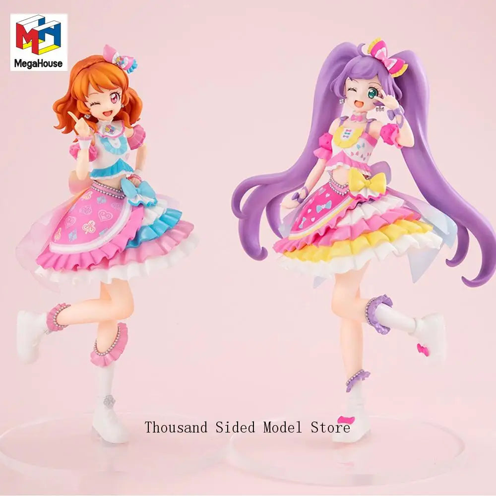 Original MegaHouse Lucrea Light Pripara Anime Peripherals Manaka Laala Ozora Akari Action Figure PVC Model Cartoon Gift