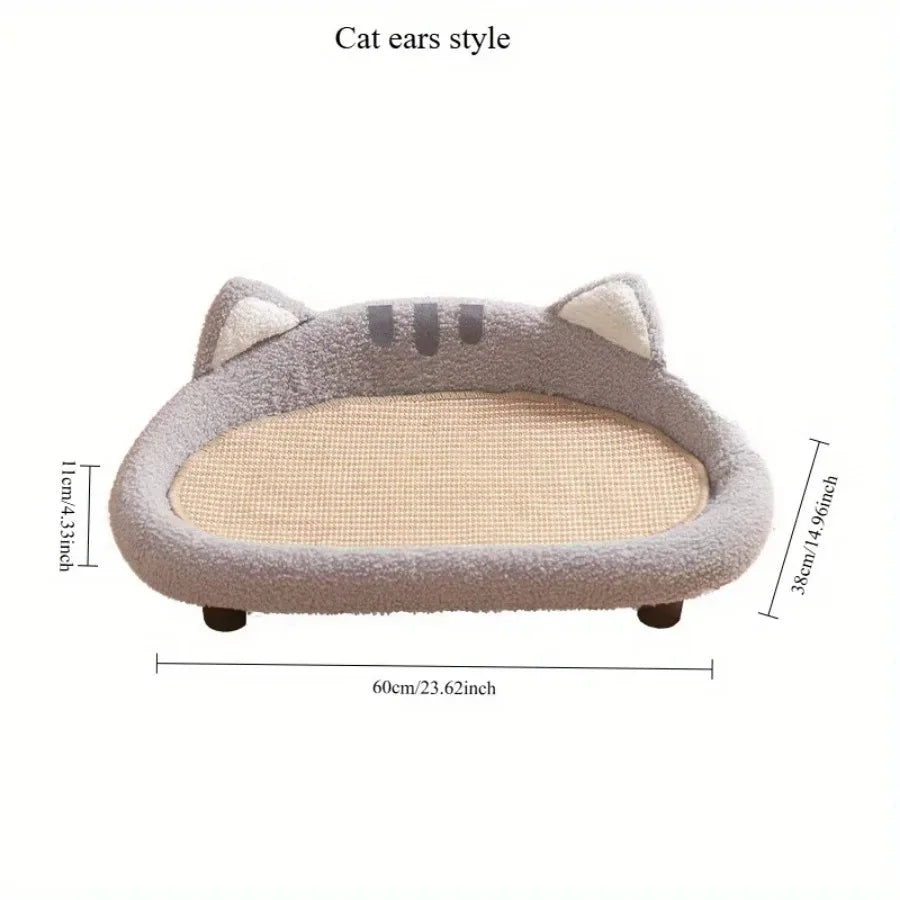 1pc Modern Style Cat Scratcher Indoor All-in-one Cat Bed Wear-resistant and Scratch-resistant 2-in-1 Cat Scratch Board Bed