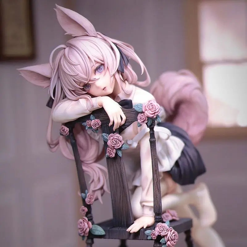 GK Rabbit Flovra Anime Girl Collectible Figure Toy Model for Shelf Decoration Ideal Gift for Fans of Action Figures