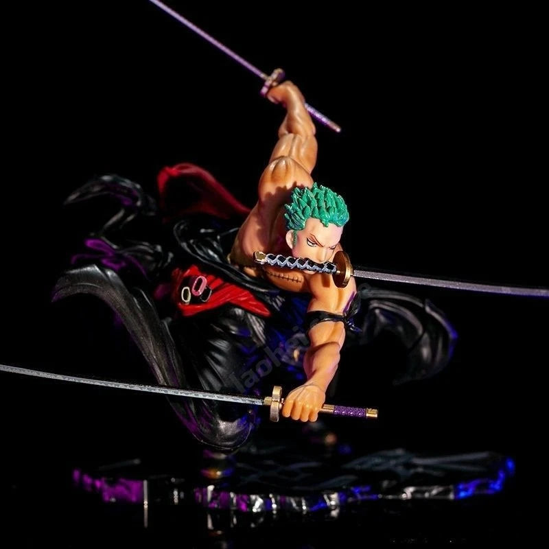 Hot One Piece  Anime Figure GK Roronoa Zoro Three-blade Sa-maximum Manga Anime Statue Action Figure Collection Model Kid Toy