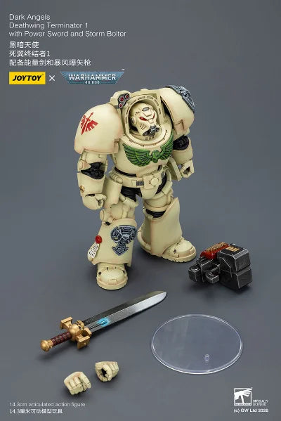 【UA】JOYTOY Warhammer 40K 1/18 Scale Action Figure Dark Angels Deathwing Terminator 1 Model Toy Gift