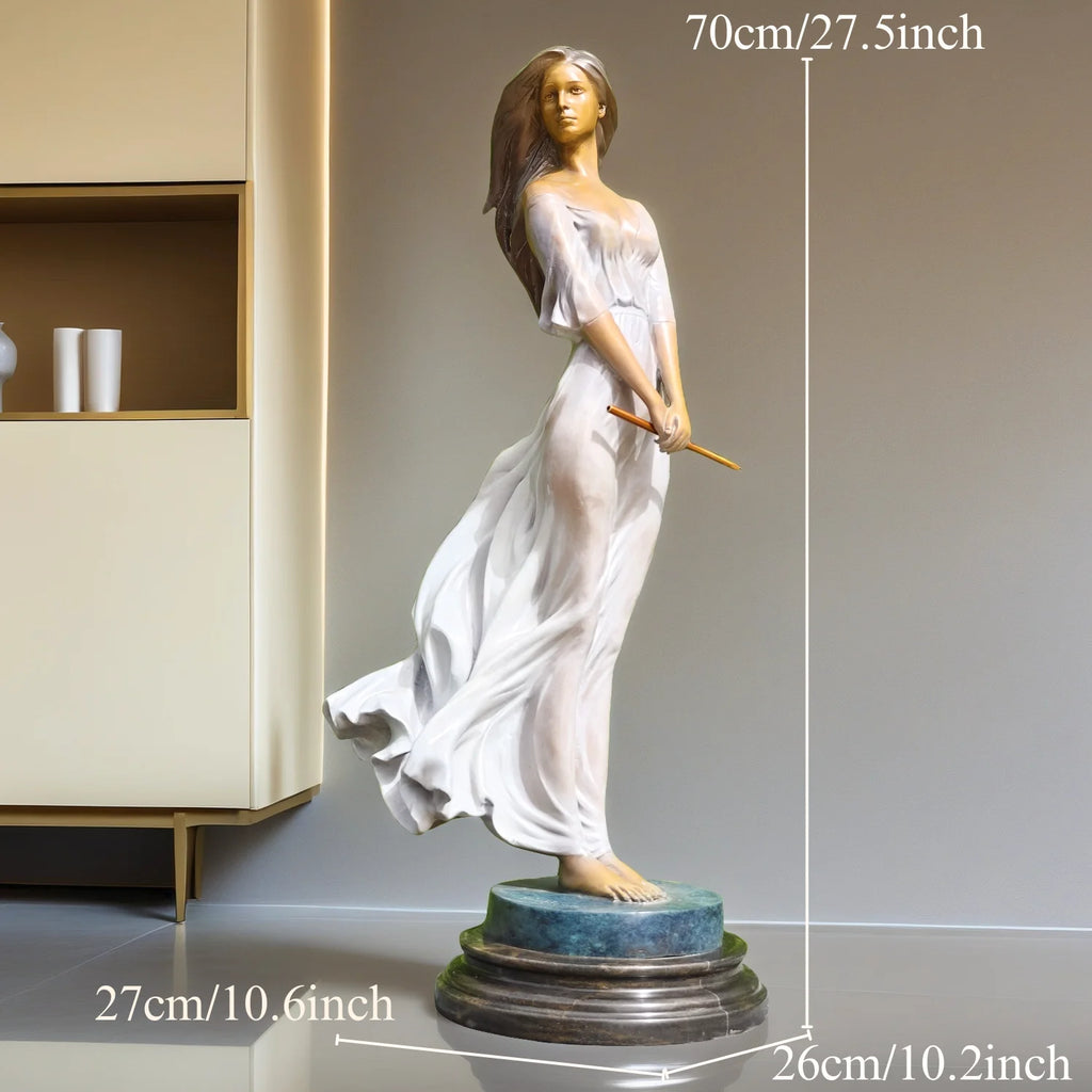 70 cm Schöne Luo Li Rong Bronzeskulptur Bronze Hübsche Dame Statue Berühmte Sexy Weibliche Skulptur Für Wohnkultur Großes Kunsthandwerk