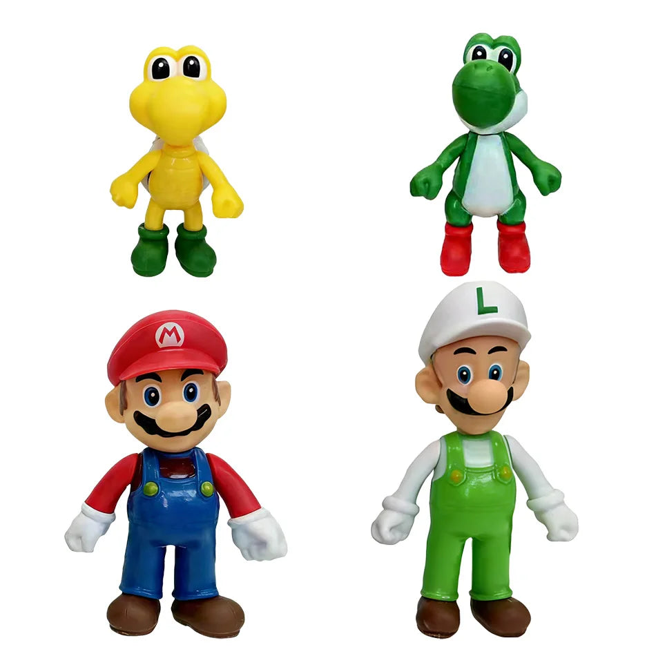 NEW in stock 12CM 12pcs Q Posket Mario SuperMario Dinosaur Doll Handmade Models Cake Decorations Action Figure Gifts for kids