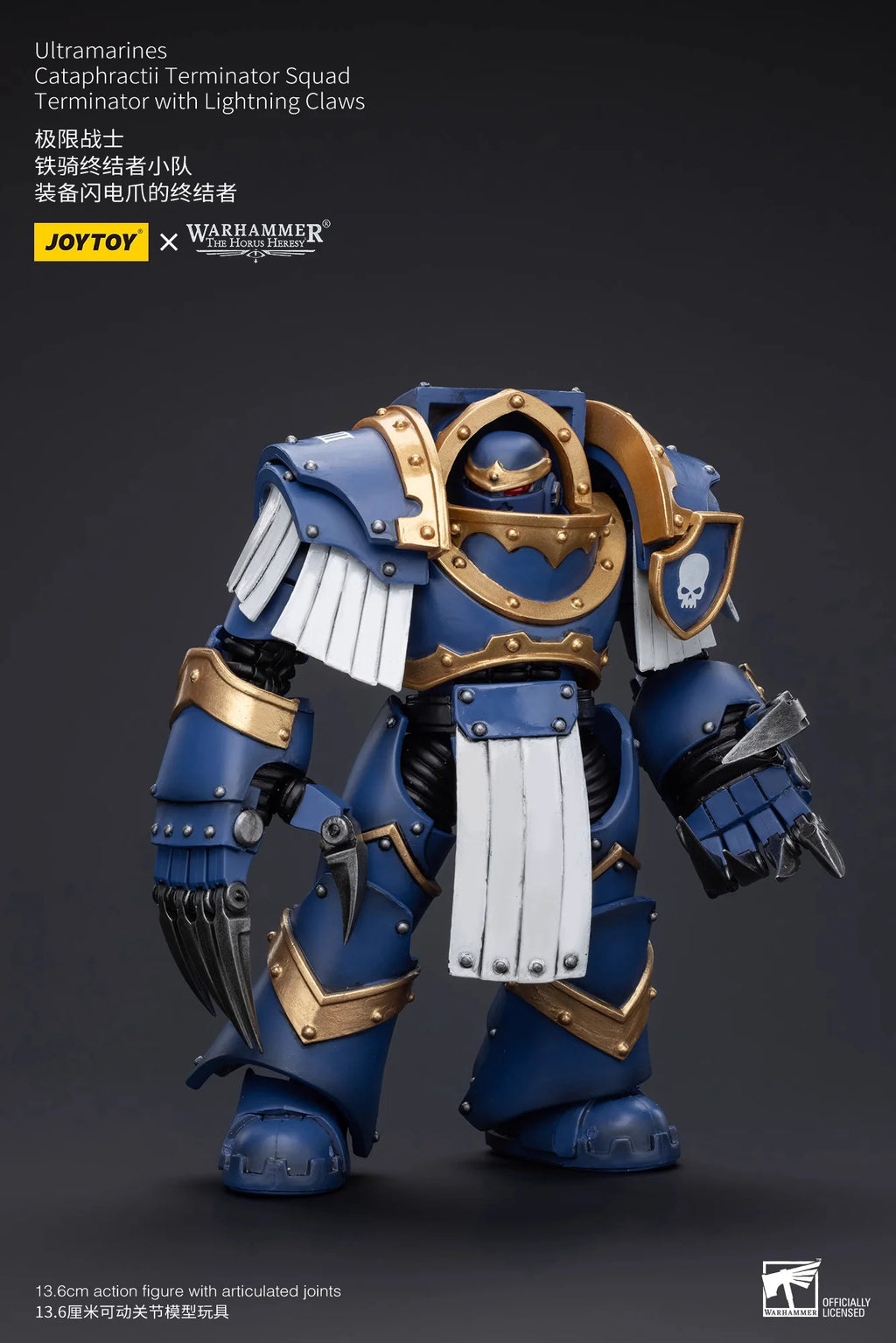 JOYTOY Warhammer 40000/40k The Horus Heresy Ultramarines Cataphractii Terminator Squad Terminator with Lightning Claws Figure