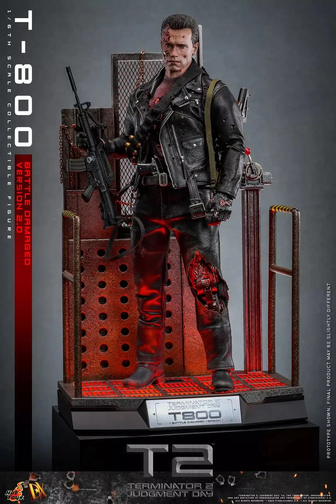 High Quality Hottoys 1/6 Dx46 T-800 Battle Damaged Version 2.0 Action Figure Terminator 2 Judgment Day Collectible Toy In Stock