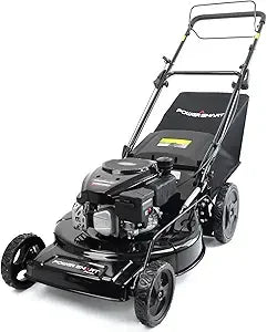 Self Propelled Gas Lawn Mower 22-inch with 170cc 4-Cycle OHV Engine, RWD Single-Speed 2-in-1 Mulch and Bagger