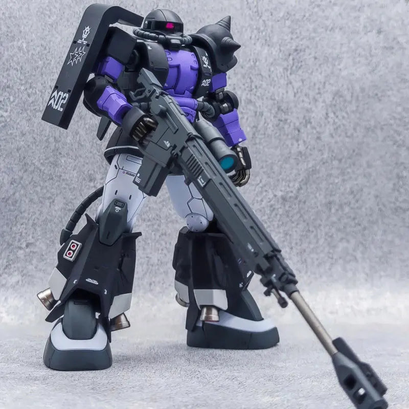 Gaogao Zaku Ms-06R-1A Assembly Model Action Model Kit Hg 1/144 005 003 Zaku Ii High Sniper Rifle Axe Cannon Mobility Type Robot
